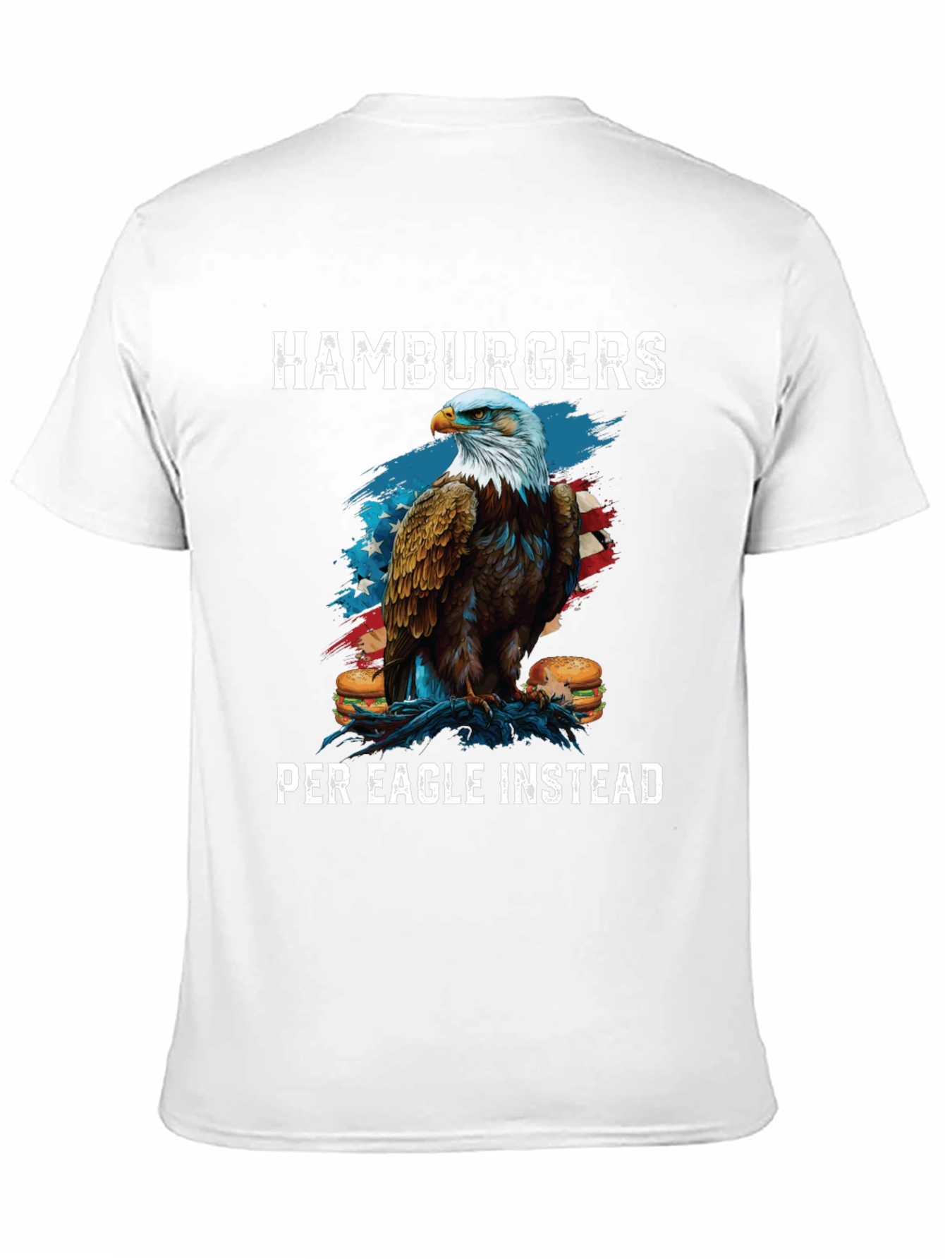 Patriotic Eagle & Hamburgers T-Shirt