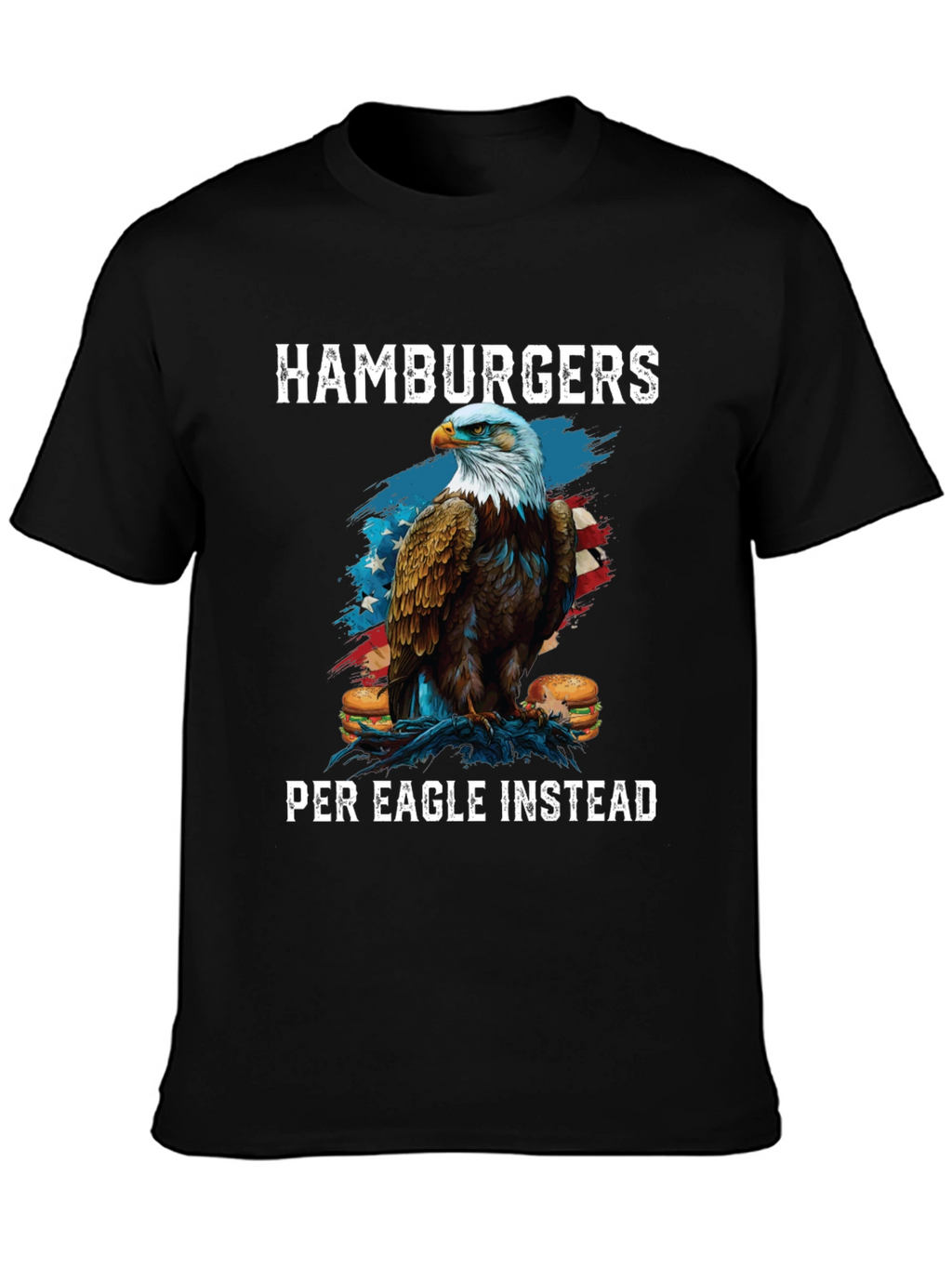 Patriotic Eagle & Hamburgers T-Shirt