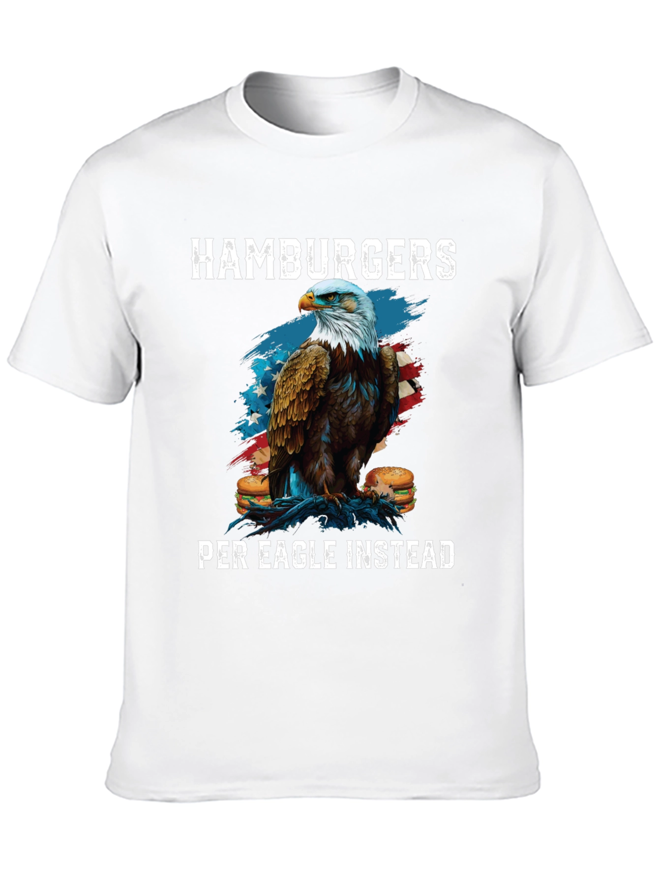Patriotic Eagle & Hamburgers T-Shirt