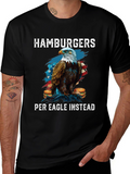 Patriotic Eagle & Hamburgers T-Shirt