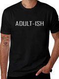 Adult-ish Black Graphic Tee