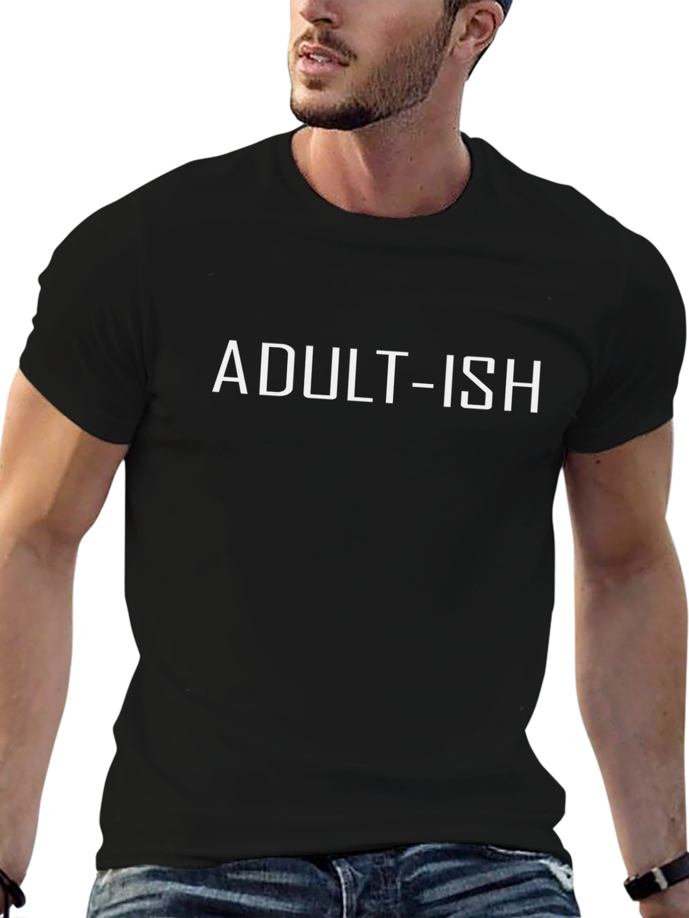 Adult-ish Black Graphic Tee