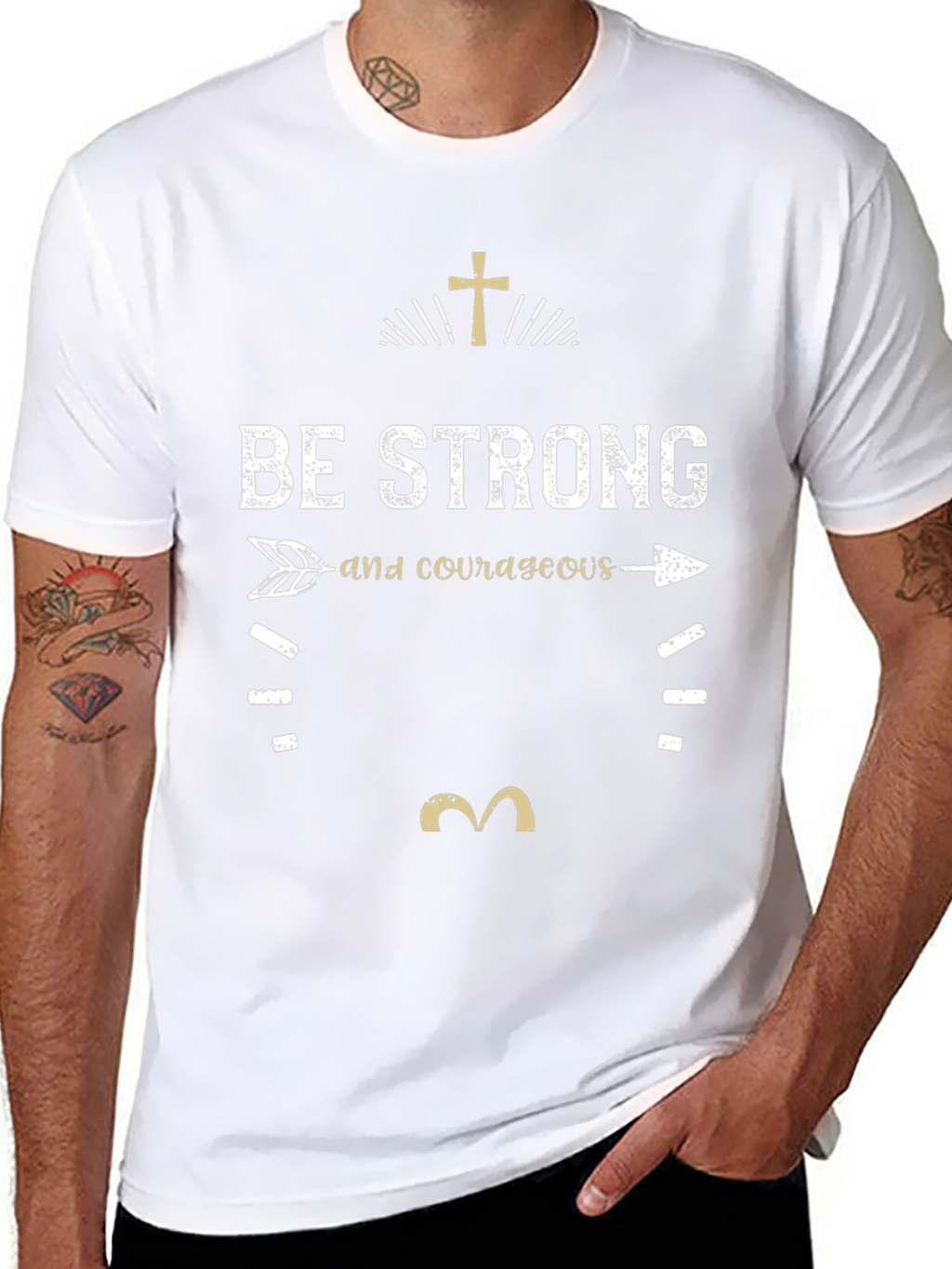 Be Strong and Courageous T-Shirt - Christian Faith Tee