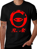 Ninja Graphic Tee - Red on Black