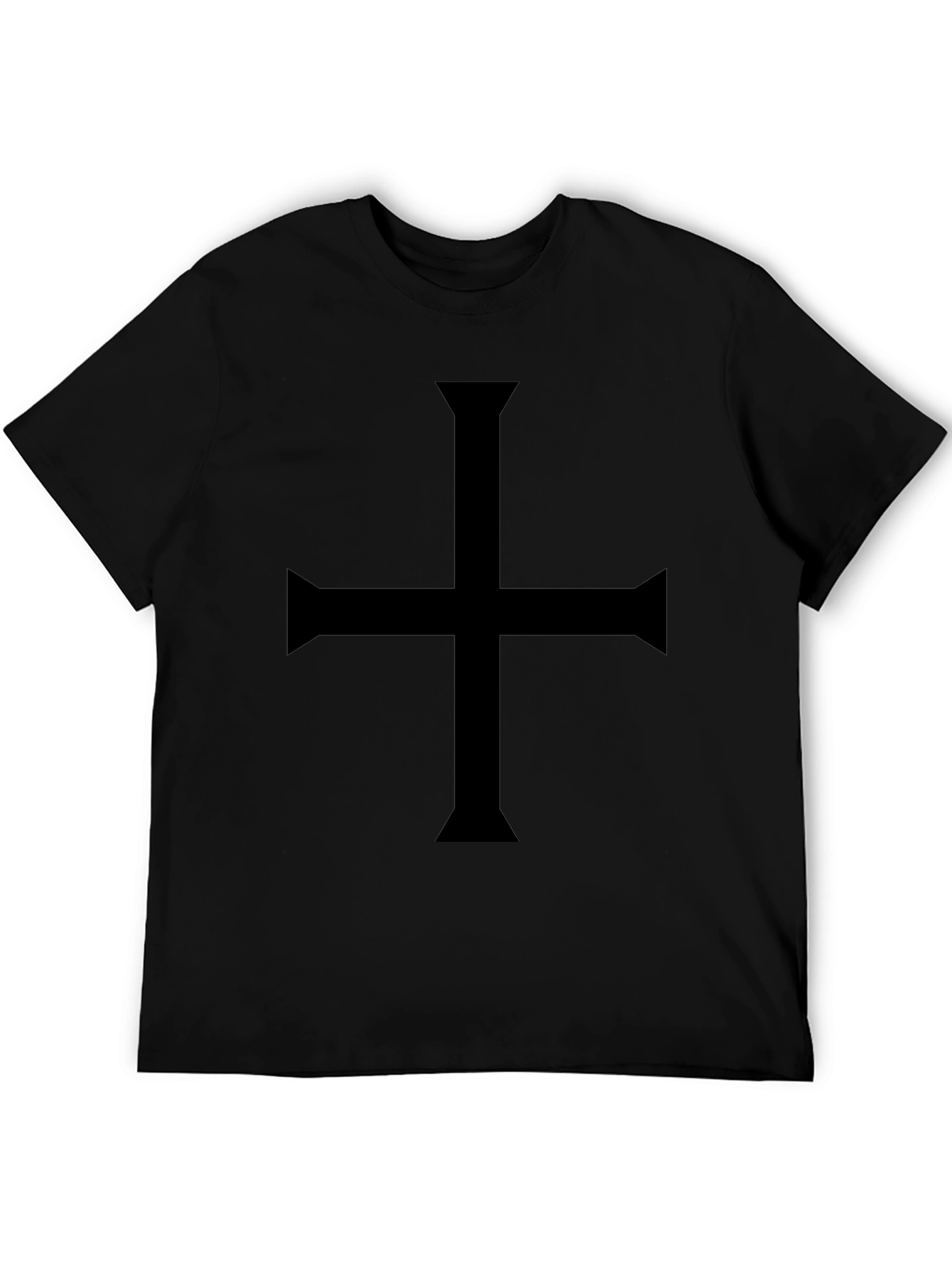 Black Cross T-Shirt - Gothic Symbol Tee