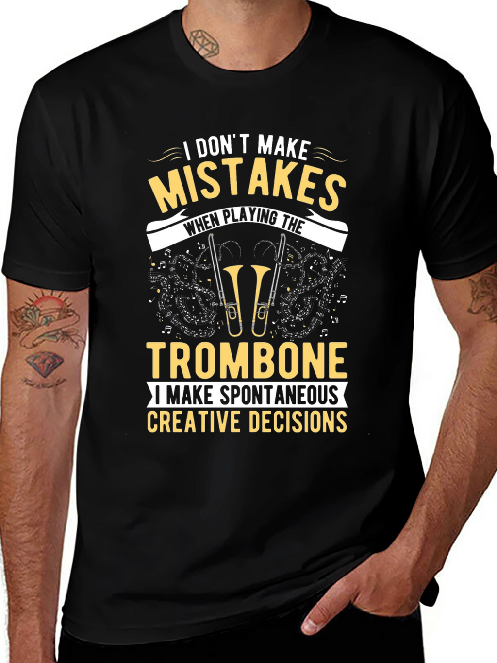 Trombone Player Graphic Tee - Spontaneous Decisions