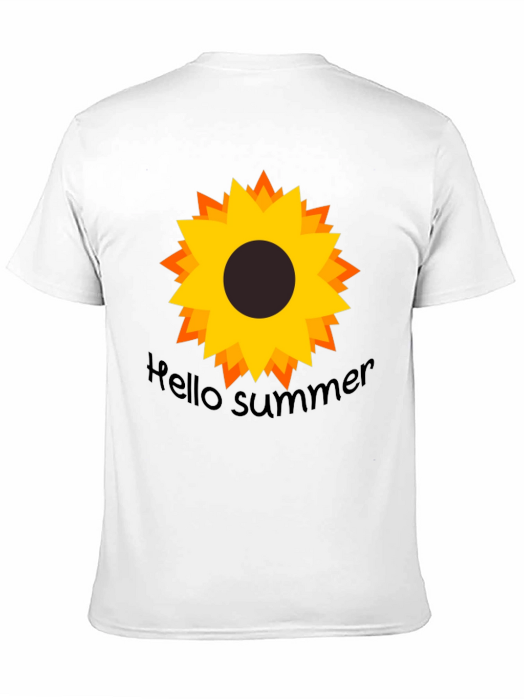 Hello Summer Sunflower Black Tee