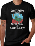 Boys Baseball & Dinosaurs T-Shirt