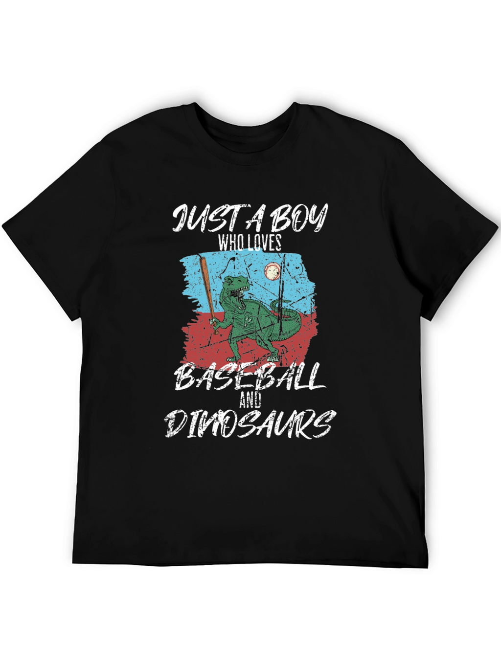 Boys Baseball & Dinosaurs T-Shirt