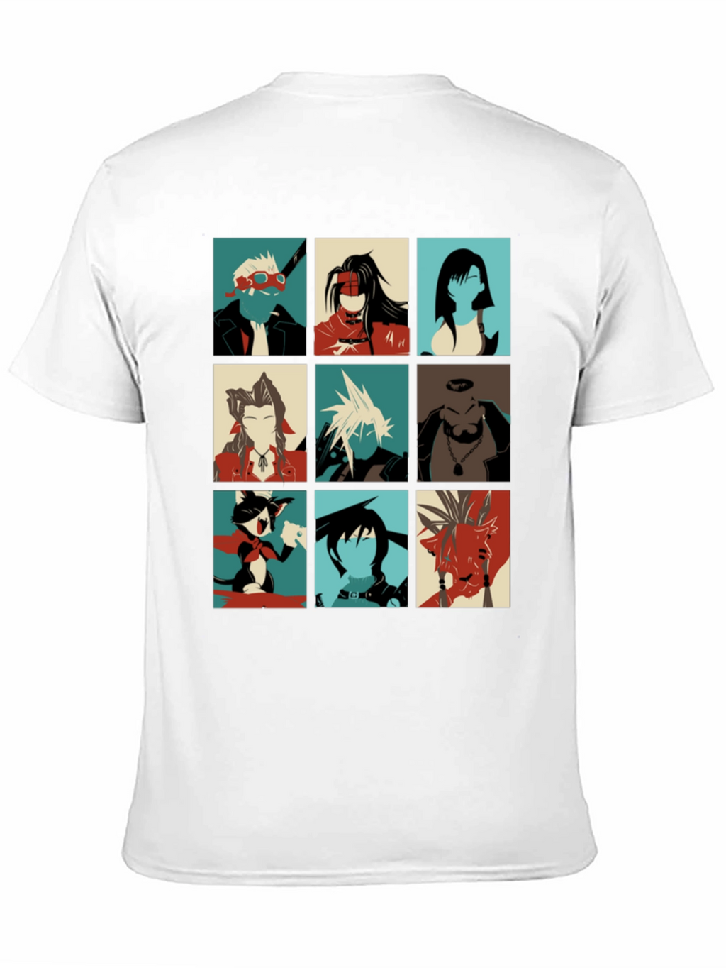 Final Fantasy VII T-Shirt - Character Grid Design