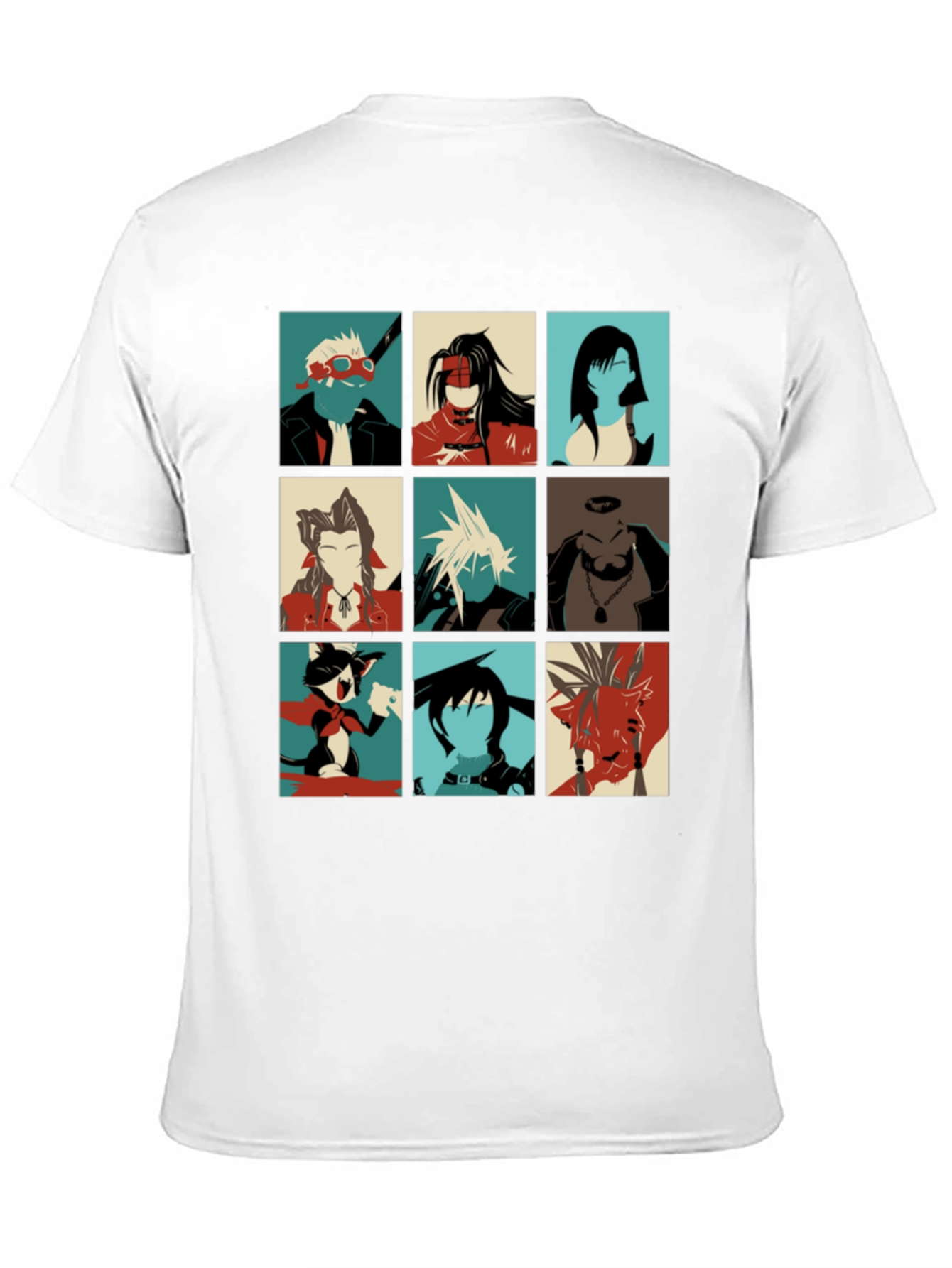Final Fantasy VII T-Shirt - Character Grid Design