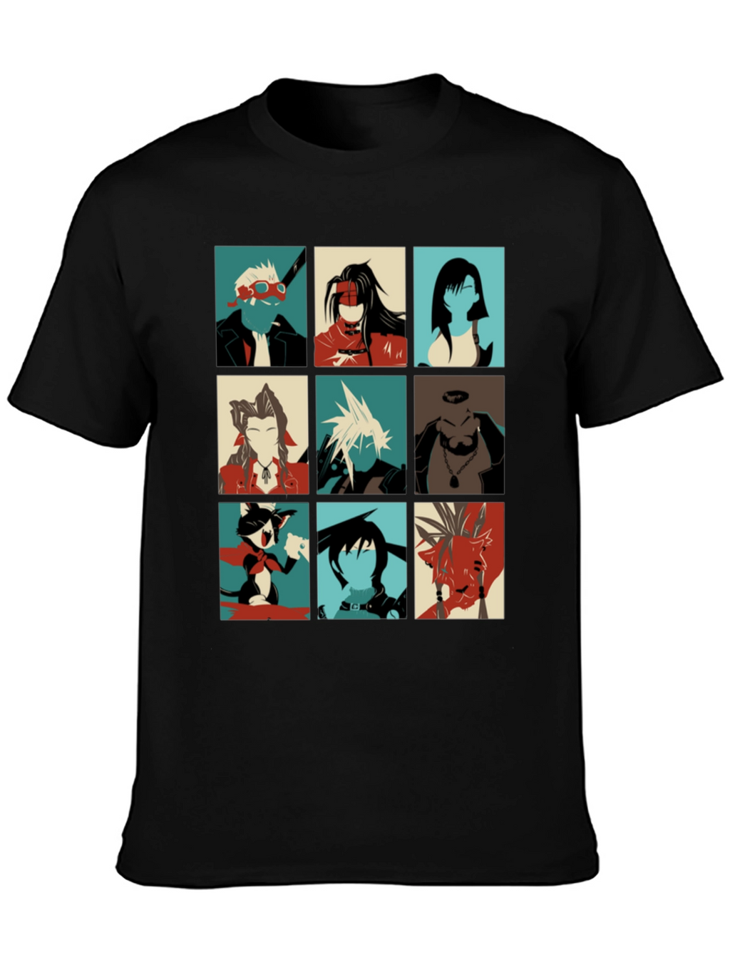 Final Fantasy VII T-Shirt - Character Grid Design