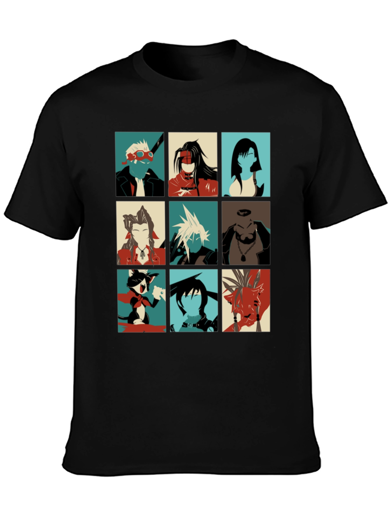 Final Fantasy VII T-Shirt - Character Grid Design