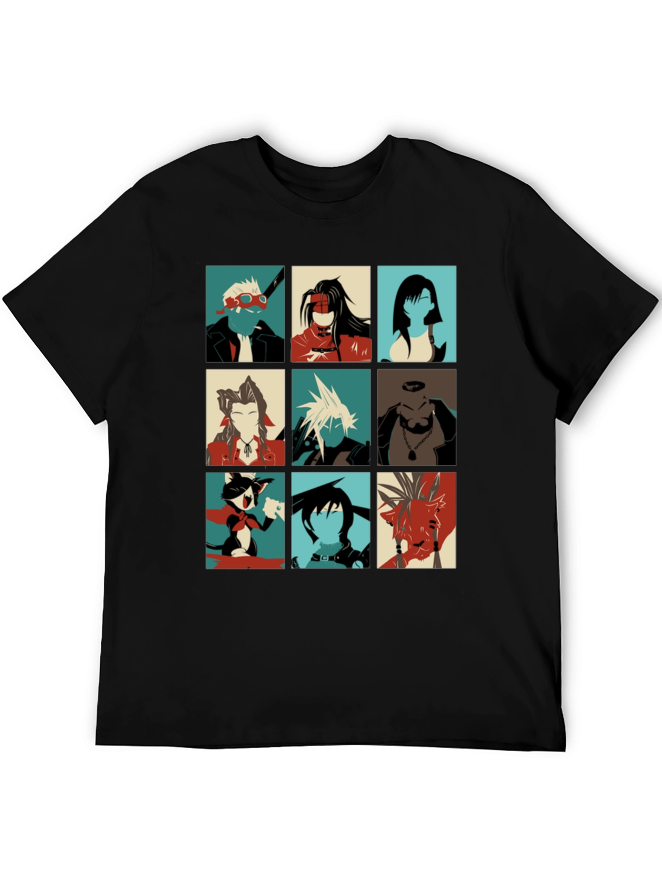 Final Fantasy VII T-Shirt - Character Grid Design