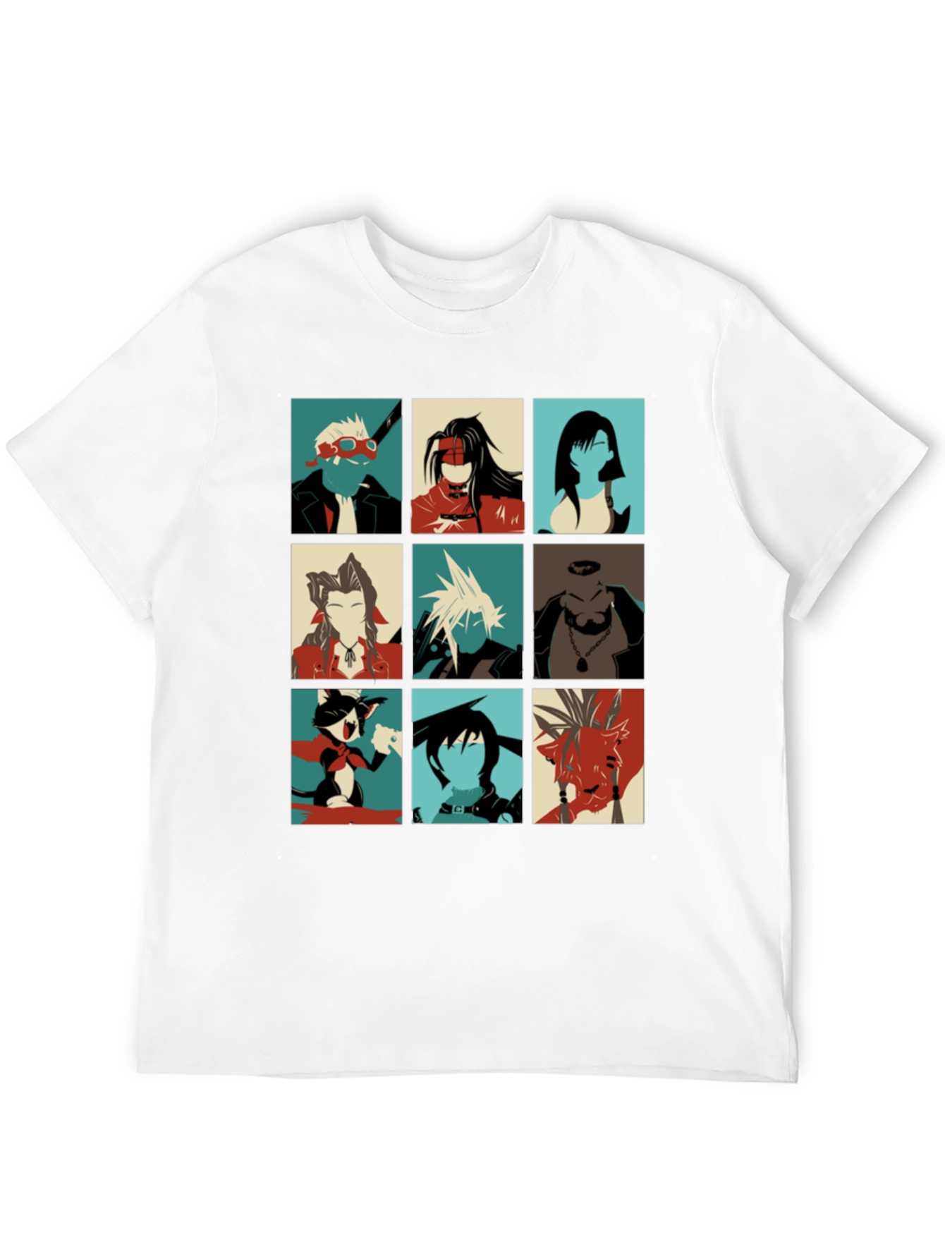 Final Fantasy VII T-Shirt - Character Grid Design