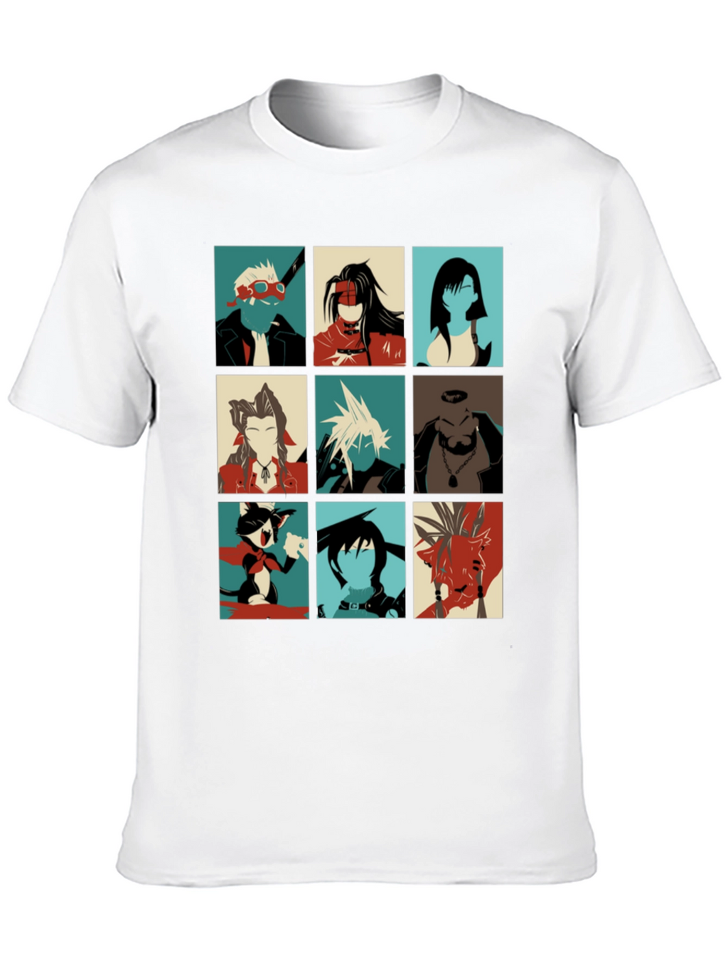 Final Fantasy VII T-Shirt - Character Grid Design