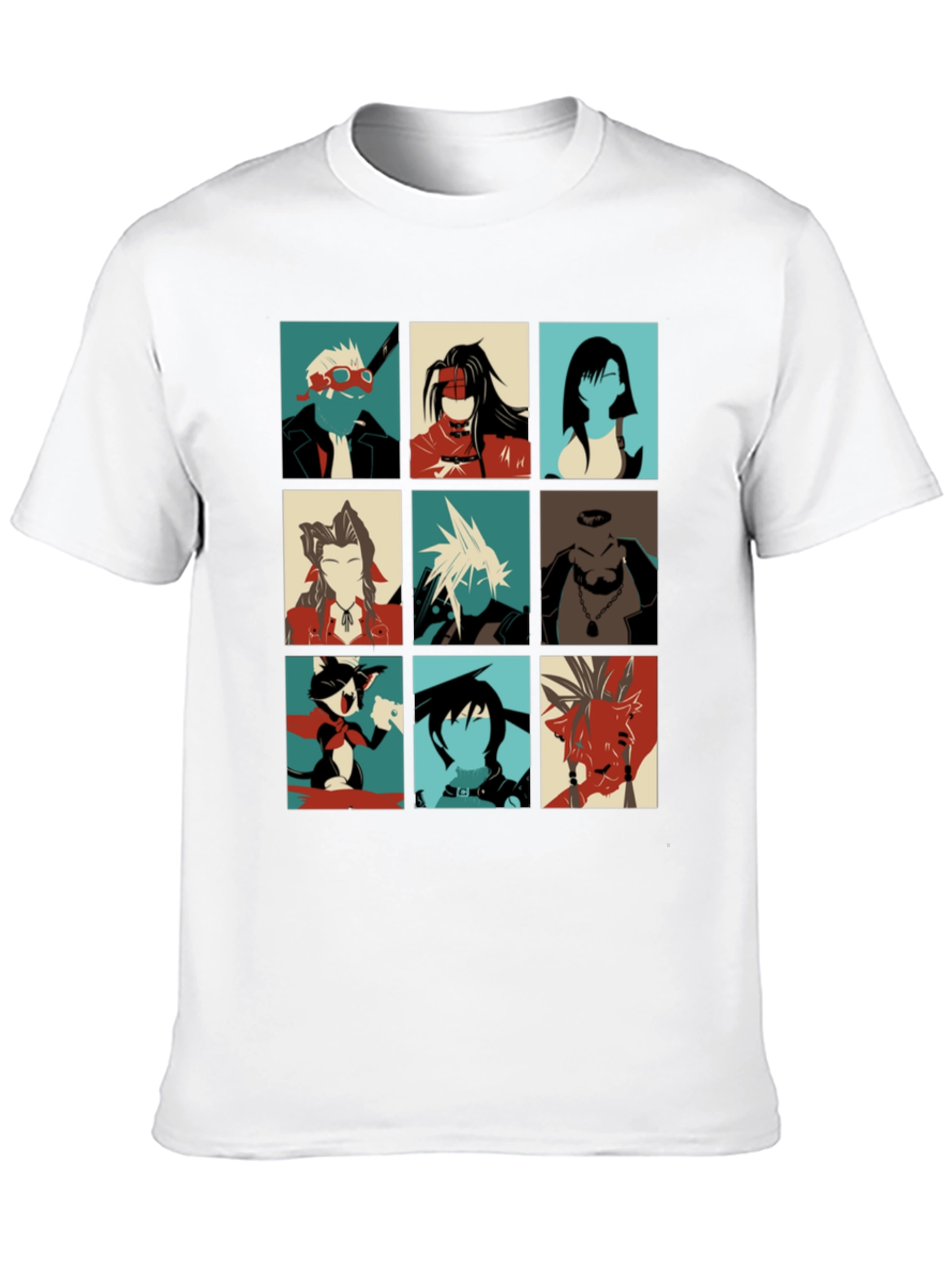 Final Fantasy VII T-Shirt - Character Grid Design