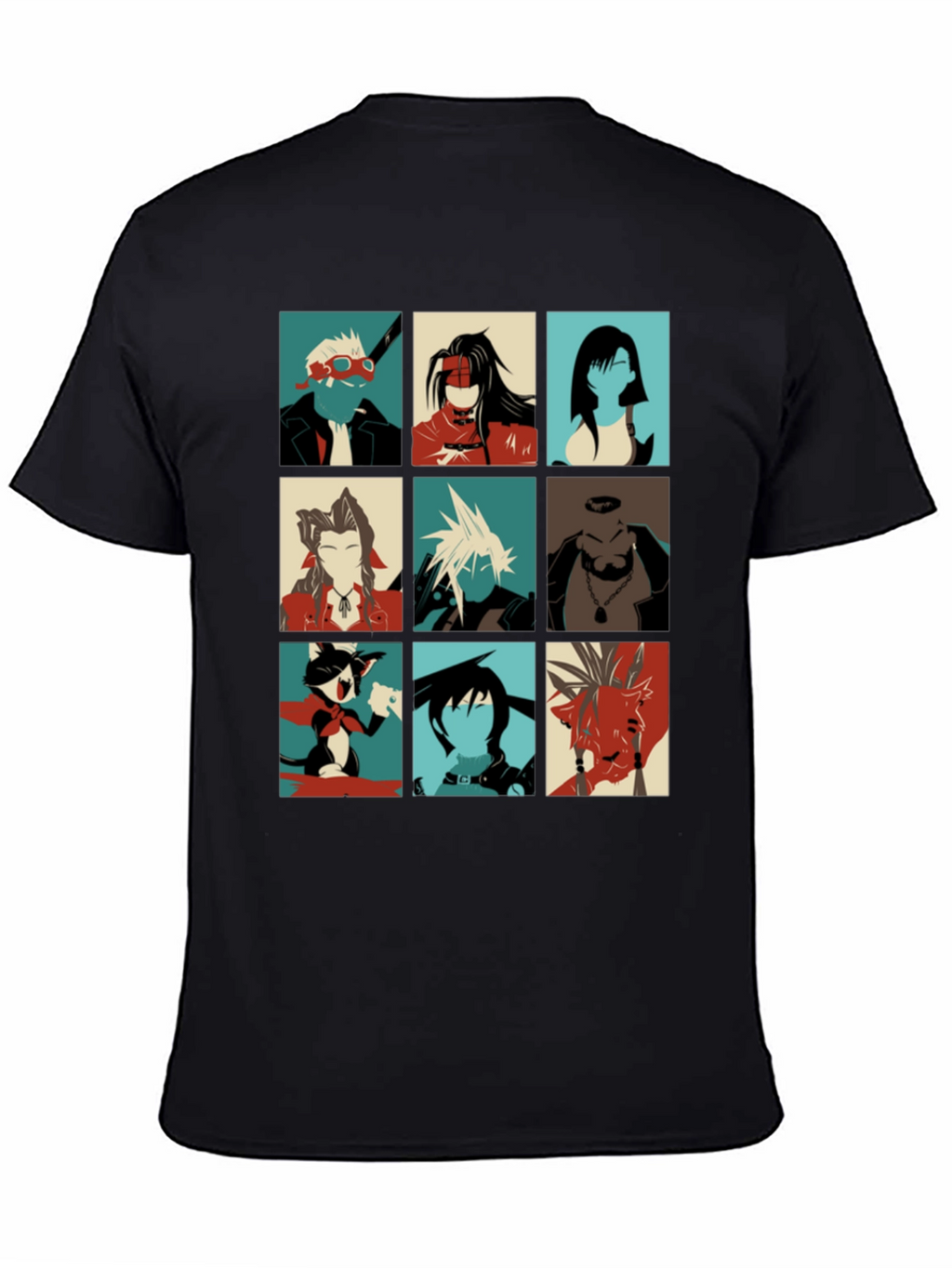 Final Fantasy VII T-Shirt - Character Grid Design
