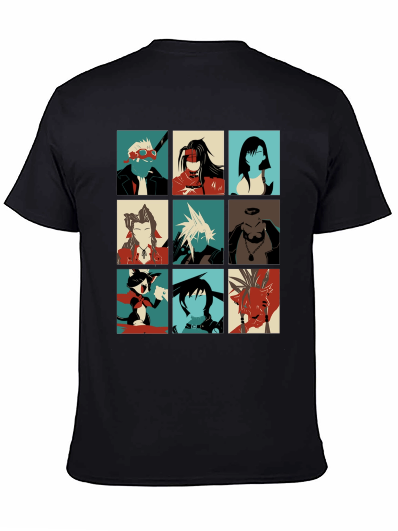 Final Fantasy VII T-Shirt - Character Grid Design