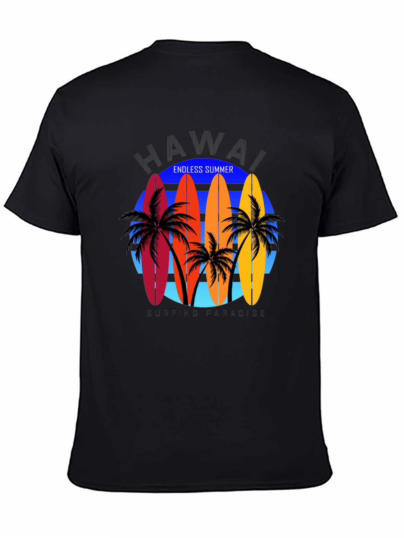 Hawaii Surfboard Graphic Tee - Endless Summer Vibes