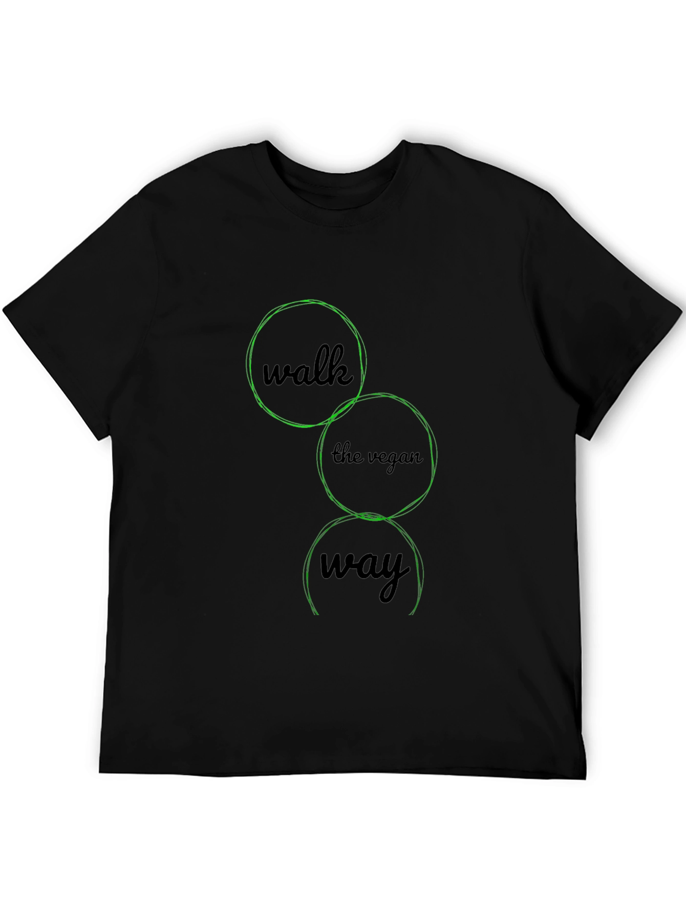 Vegan Way Black Graphic Tee