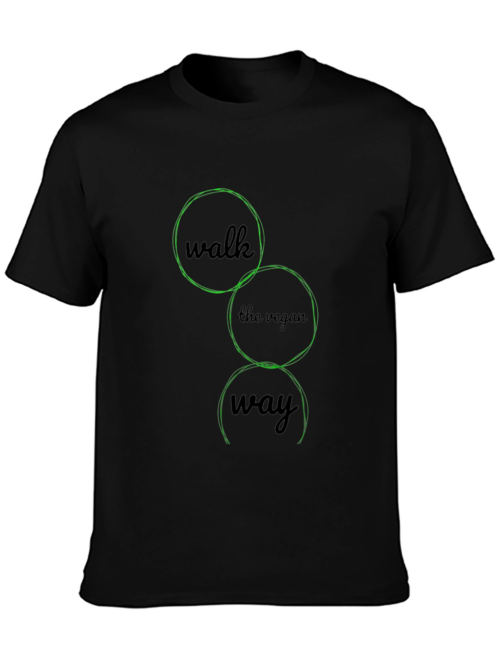 Vegan Way Black Graphic Tee