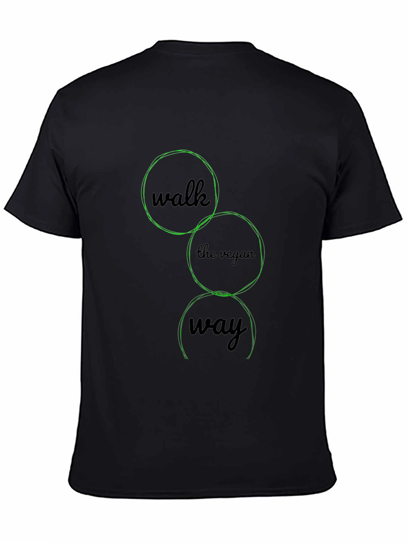 Vegan Way Black Graphic Tee