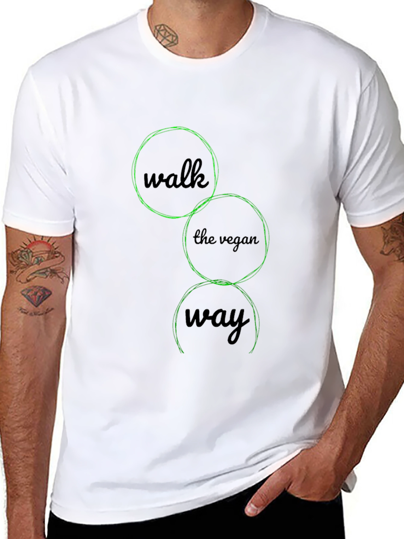 Vegan Way Black Graphic Tee