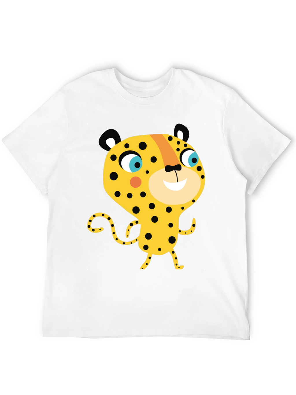 Cartoon Leopard Graphic Tee - Fun & Unique Design