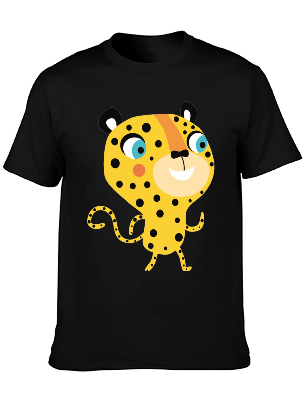 Cartoon Leopard Graphic Tee - Fun & Unique Design
