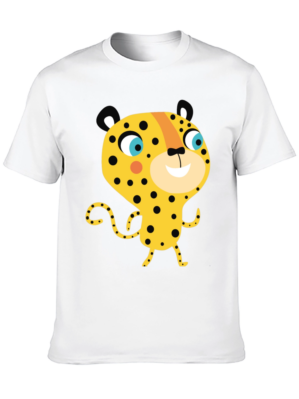 Cartoon Leopard Graphic Tee - Fun & Unique Design