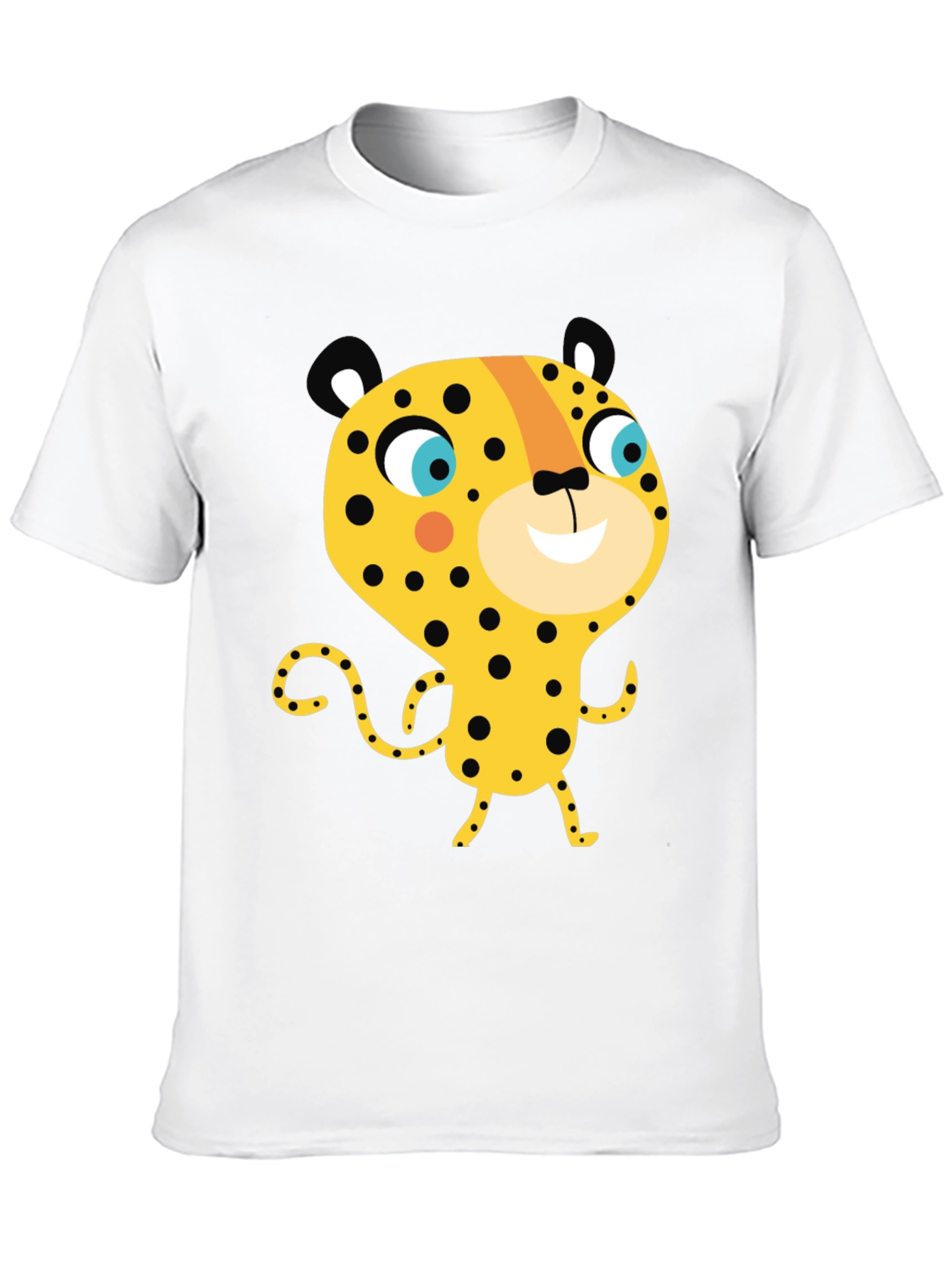 Cartoon Leopard Graphic Tee - Fun & Unique Design