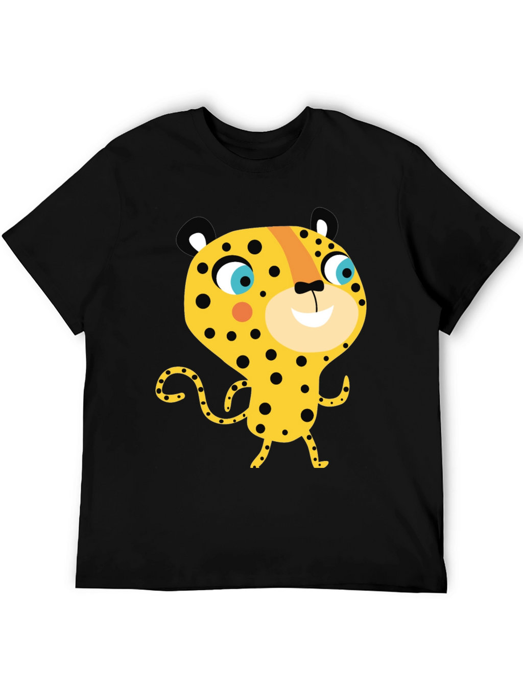 Cartoon Leopard Graphic Tee - Fun & Unique Design