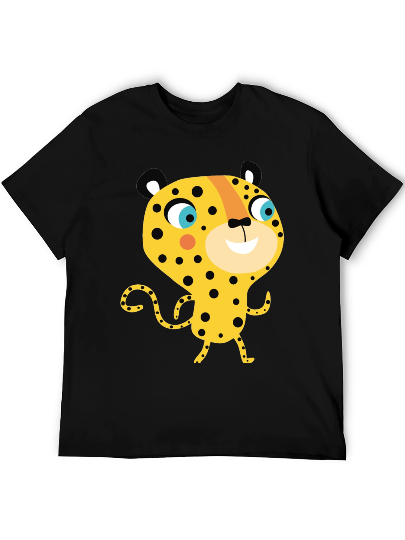 Cartoon Leopard Graphic Tee - Fun & Unique Design
