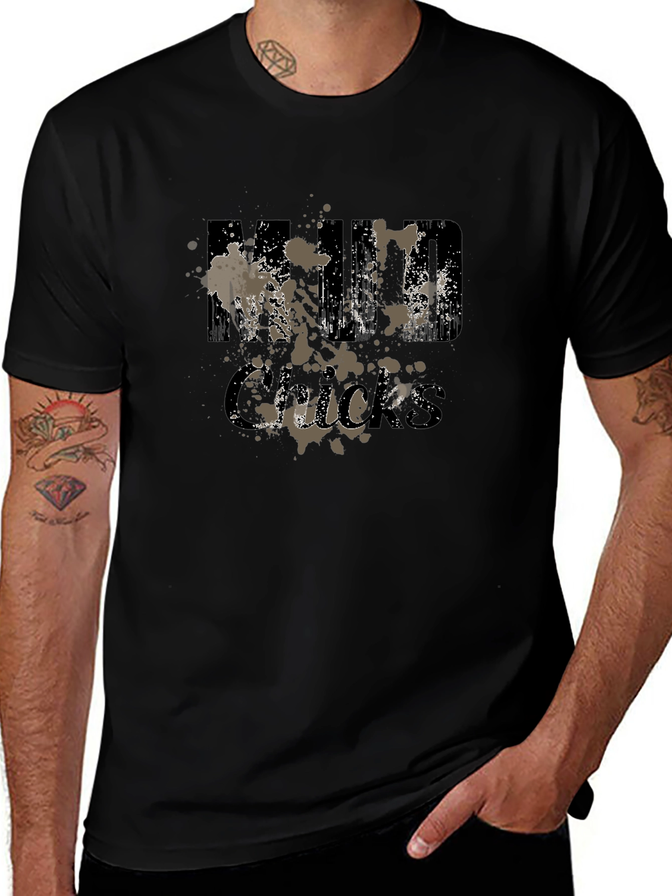 Mud Chicks Graphic Tee - Black Cotton Blend