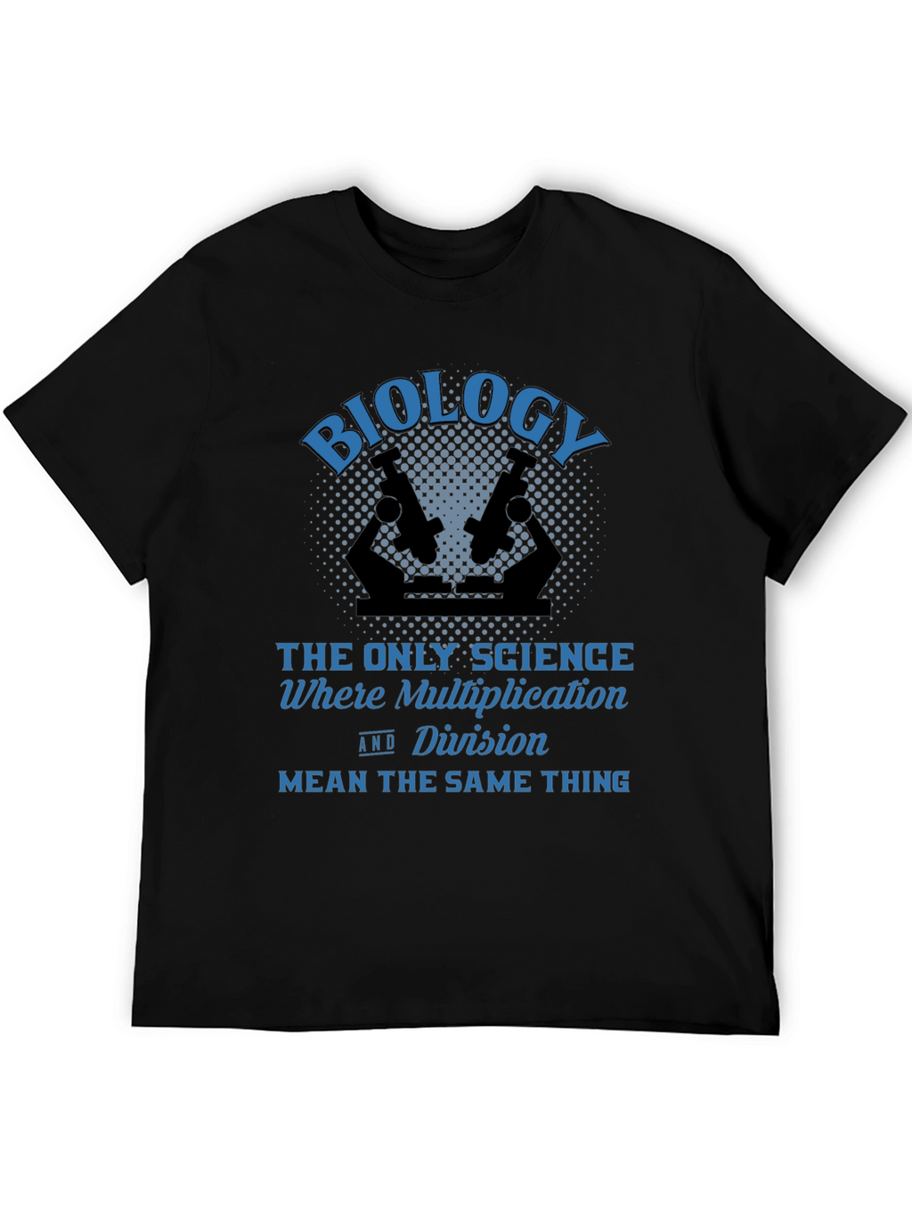 Biology Multiplication Division Mens Black T-Shirt