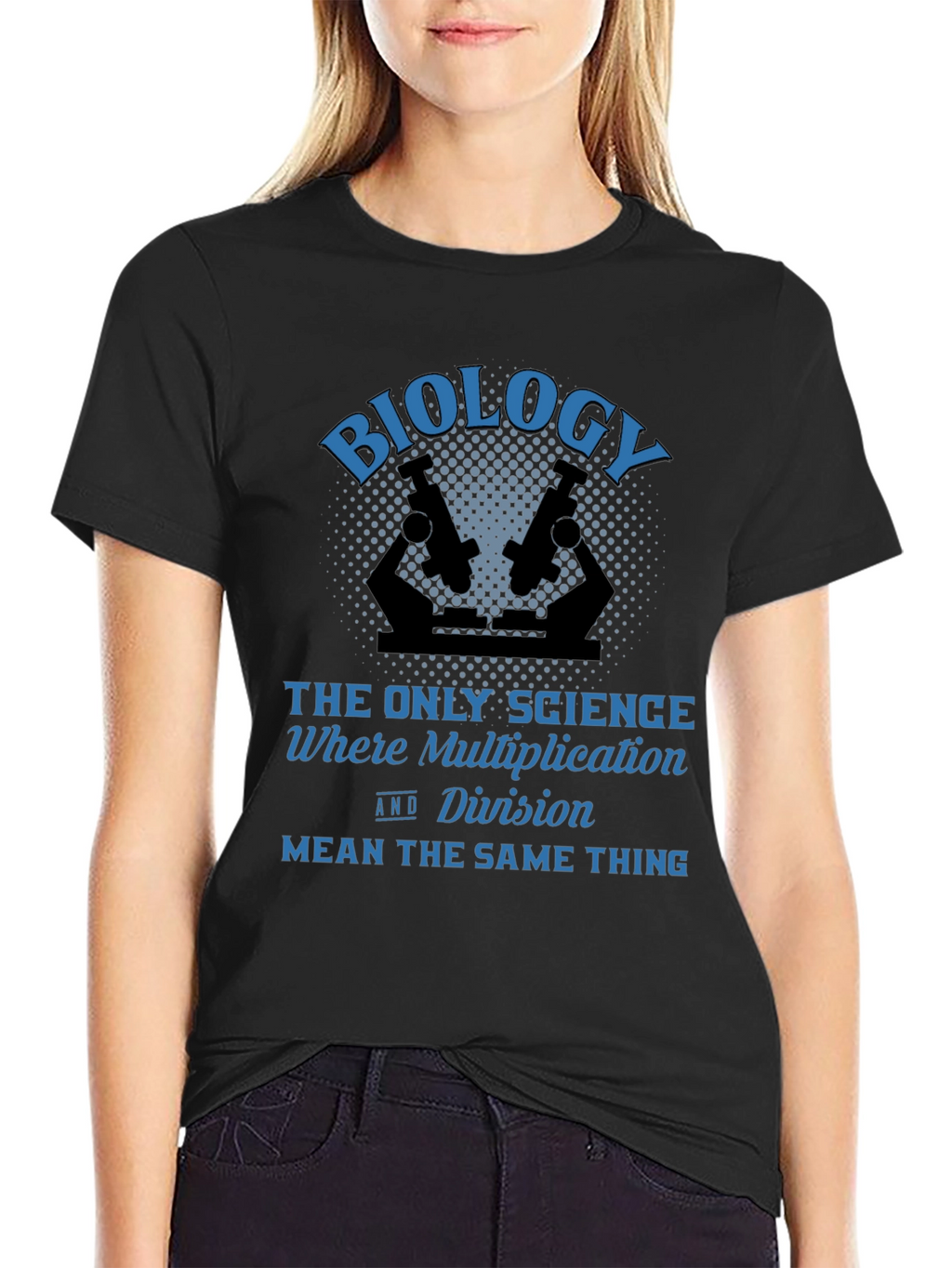 Biology Multiplication Division Mens Black T-Shirt