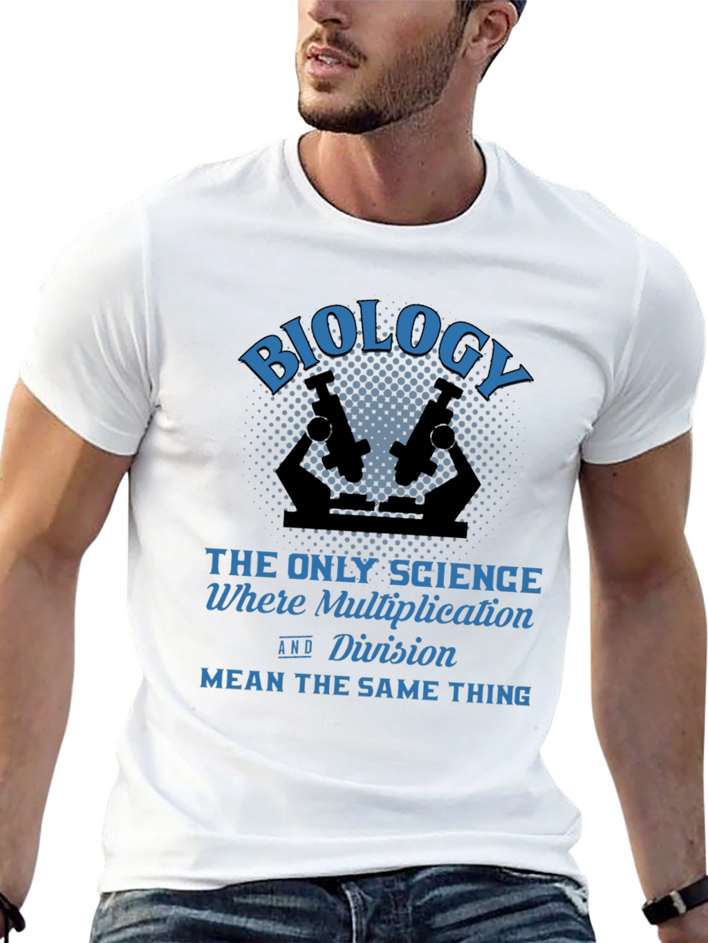 Biology Multiplication Division Mens Black T-Shirt