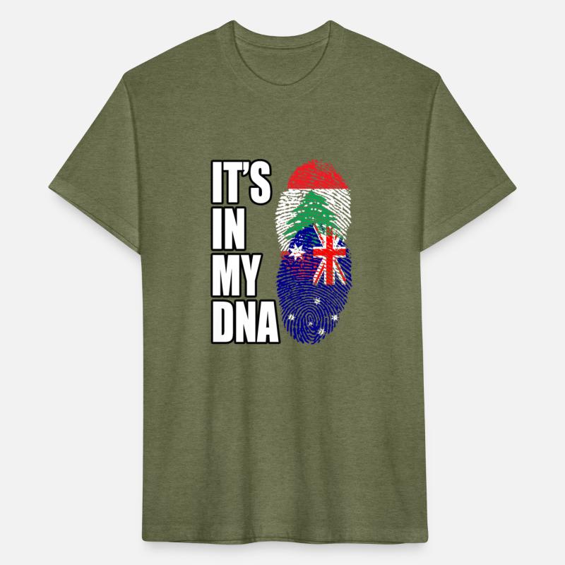 Lebanese And Australian Mix Heritage DNA Flag