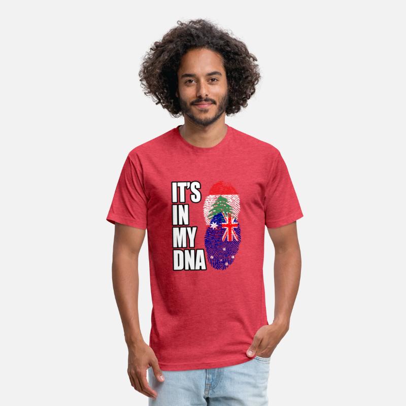 Lebanese And Australian Mix Heritage DNA Flag
