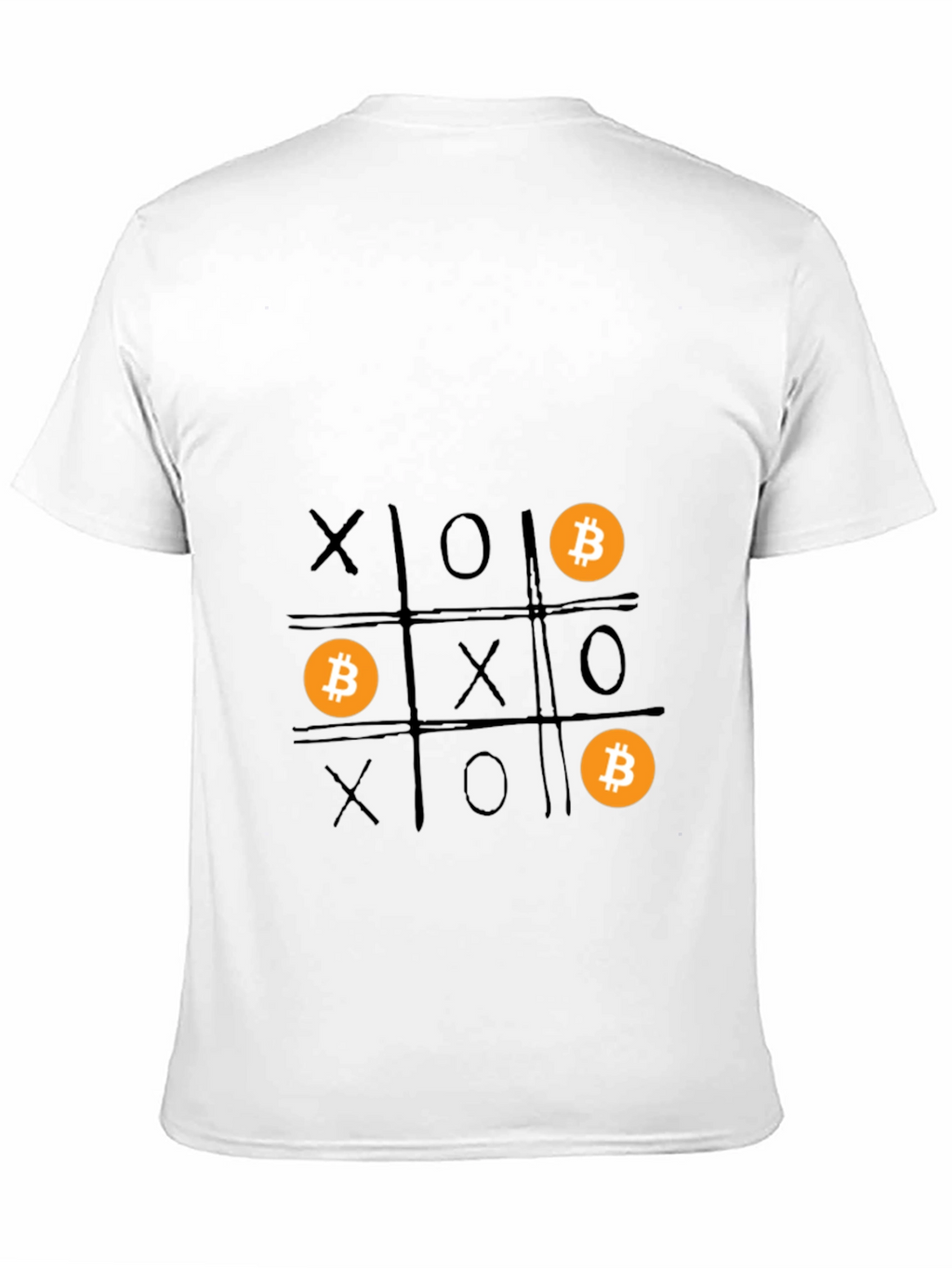 Bitcoin Tic-Tac-Toe Graphic T-Shirt