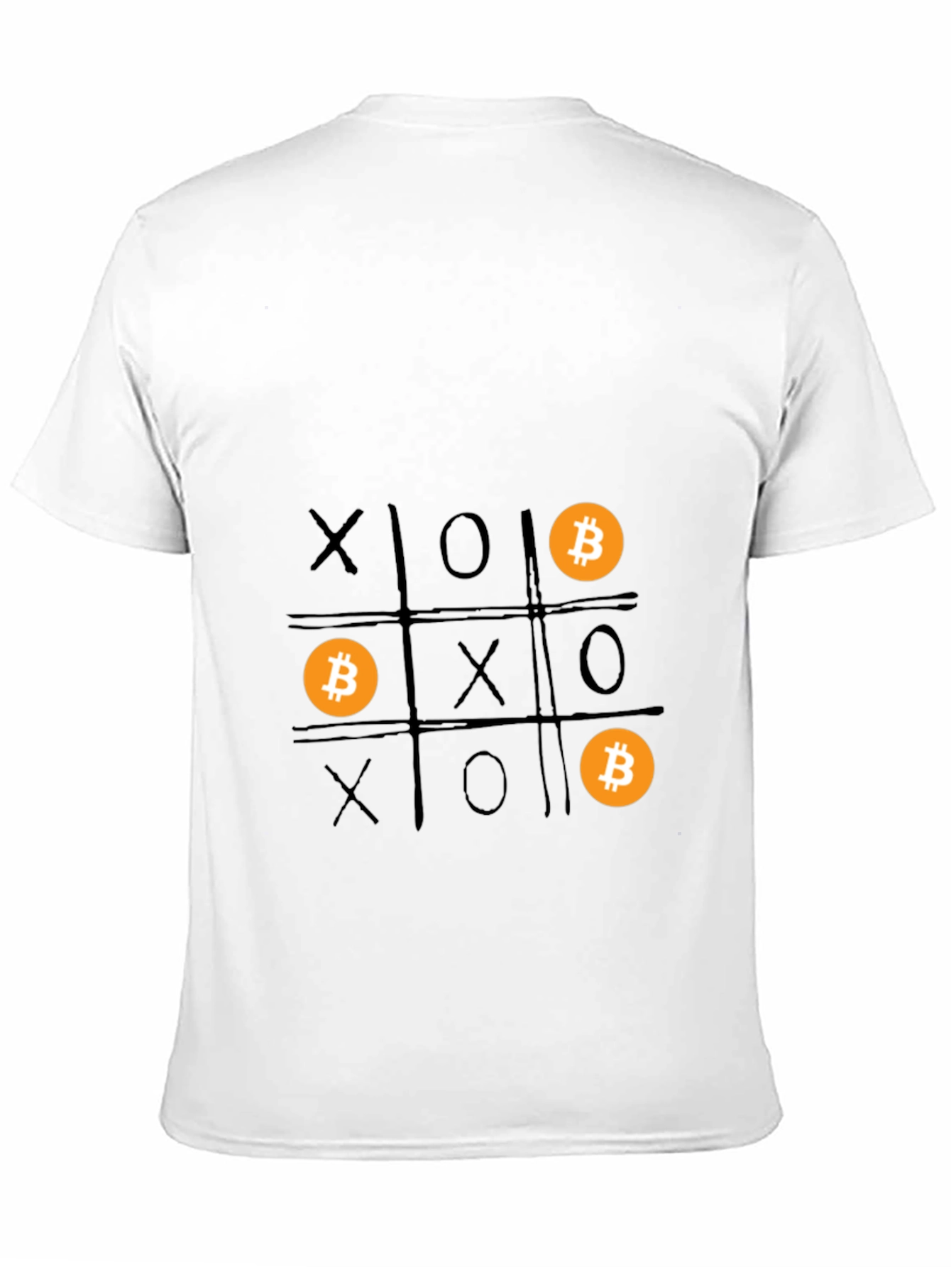 Bitcoin Tic-Tac-Toe Graphic T-Shirt