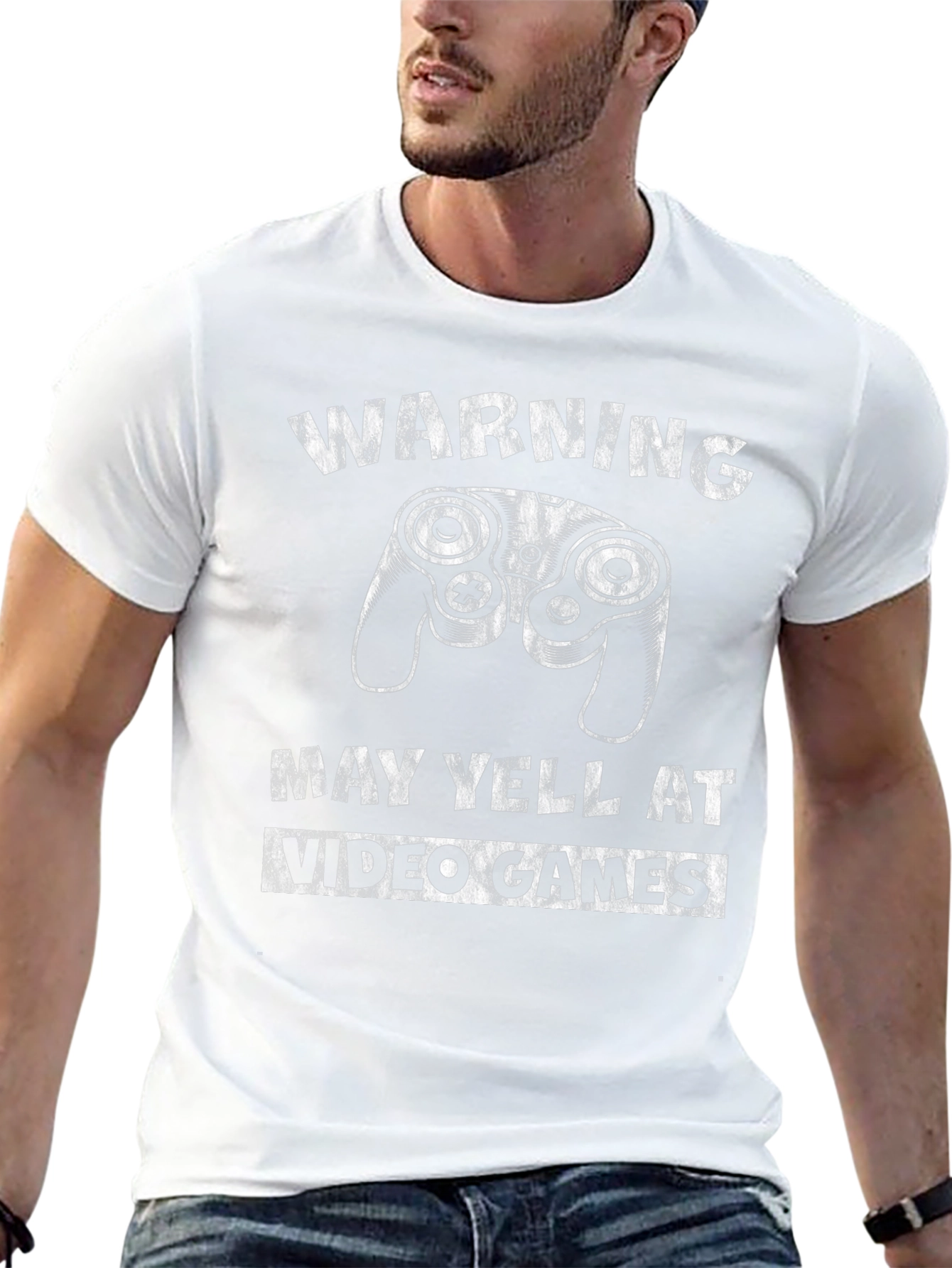 Warning May Yell at Video Games Black T-Shirt