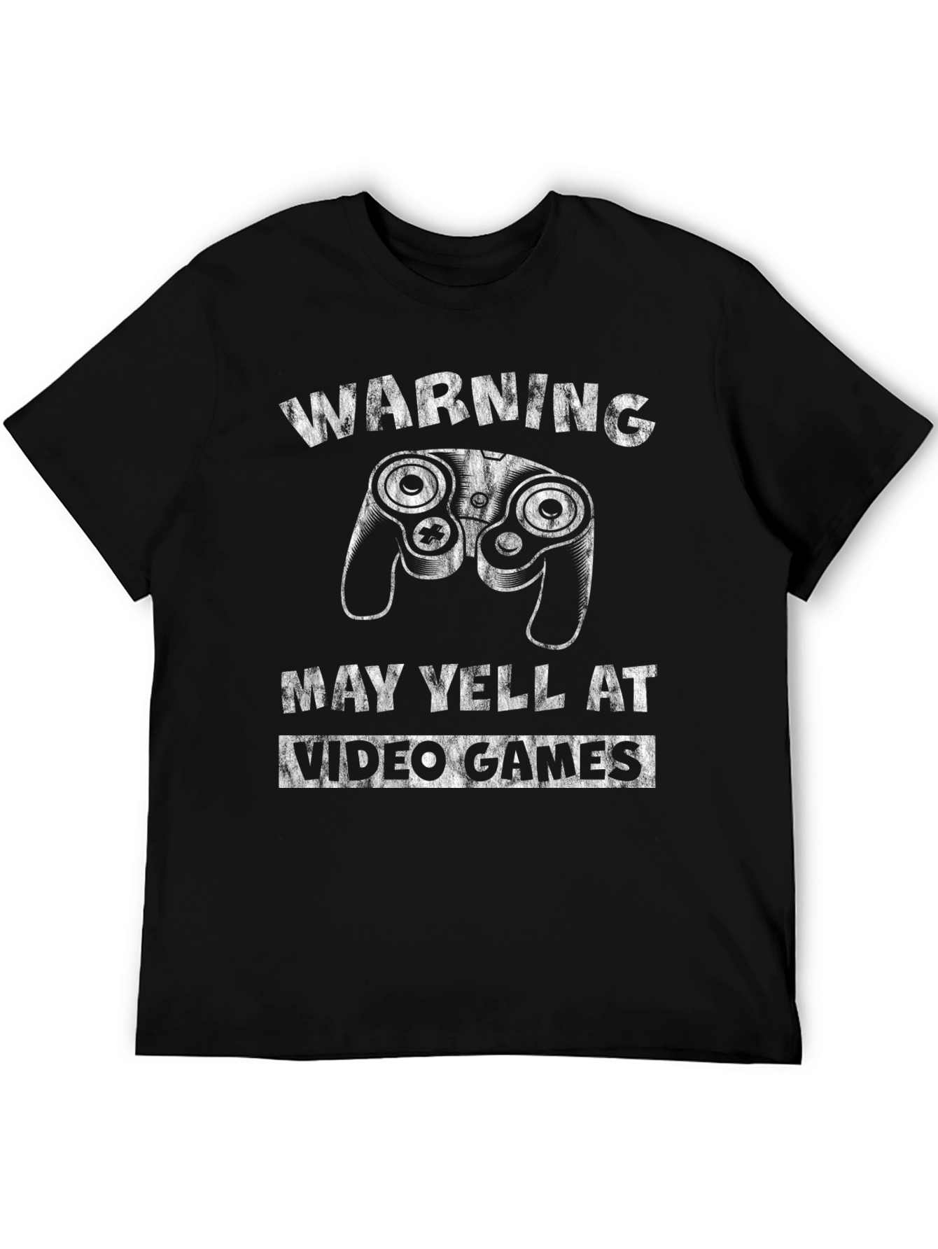 Warning May Yell at Video Games Black T-Shirt