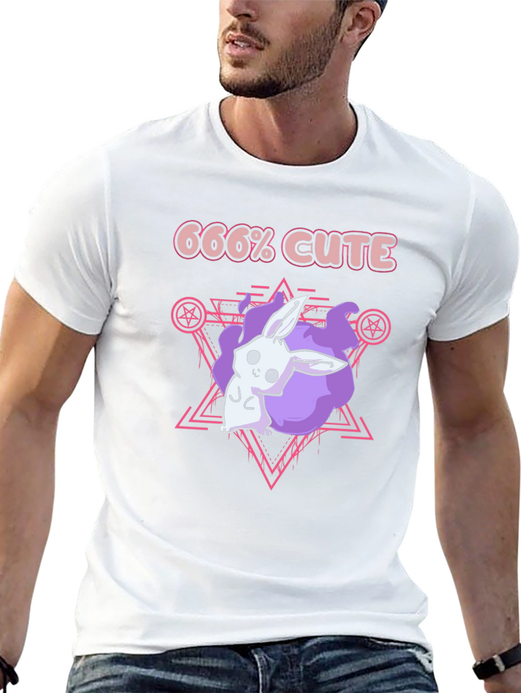 666% Cute Bunny Graphic Tee