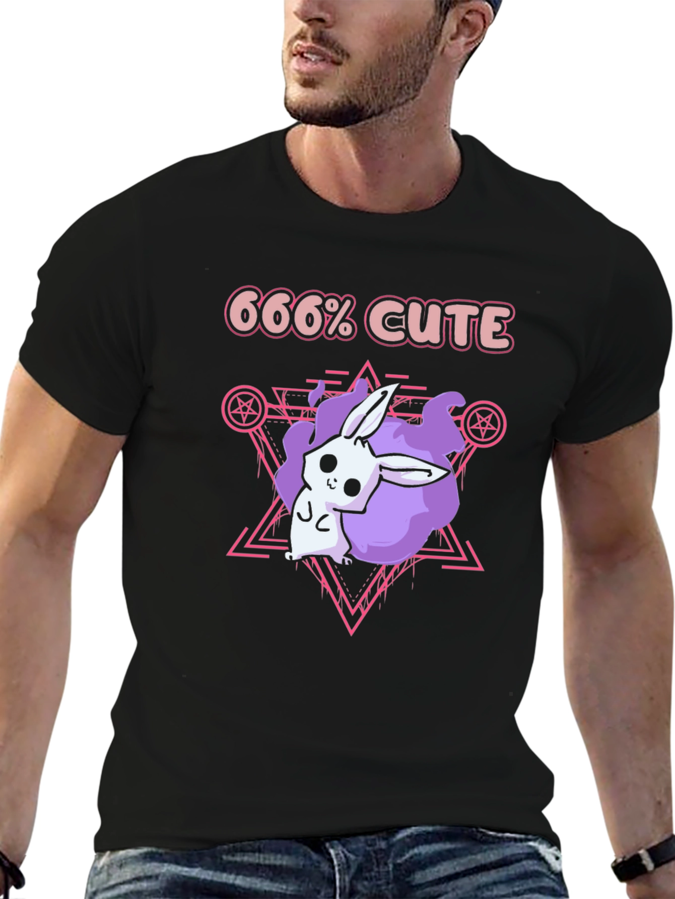 666% Cute Bunny Graphic Tee