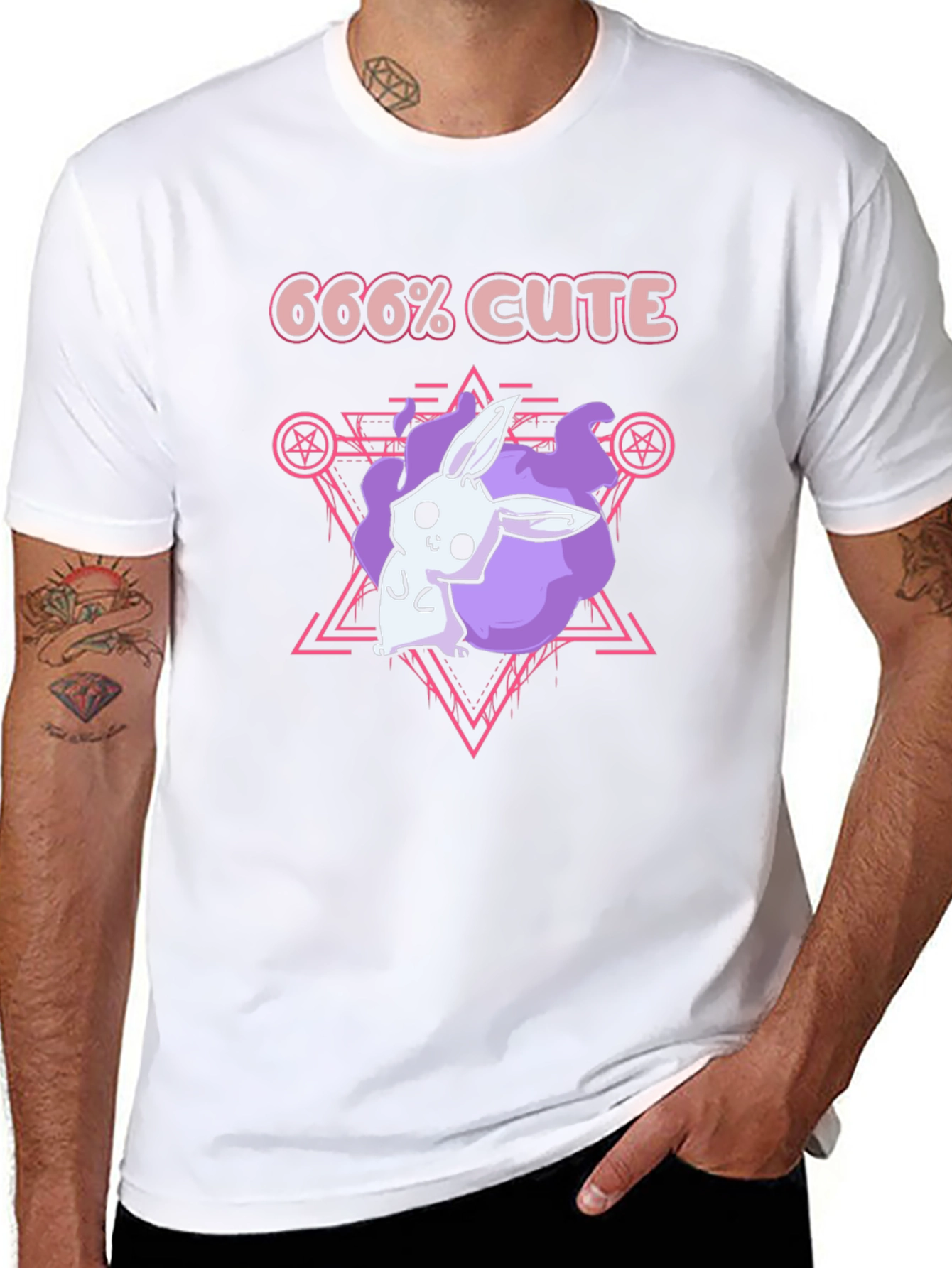 666% Cute Bunny Graphic Tee