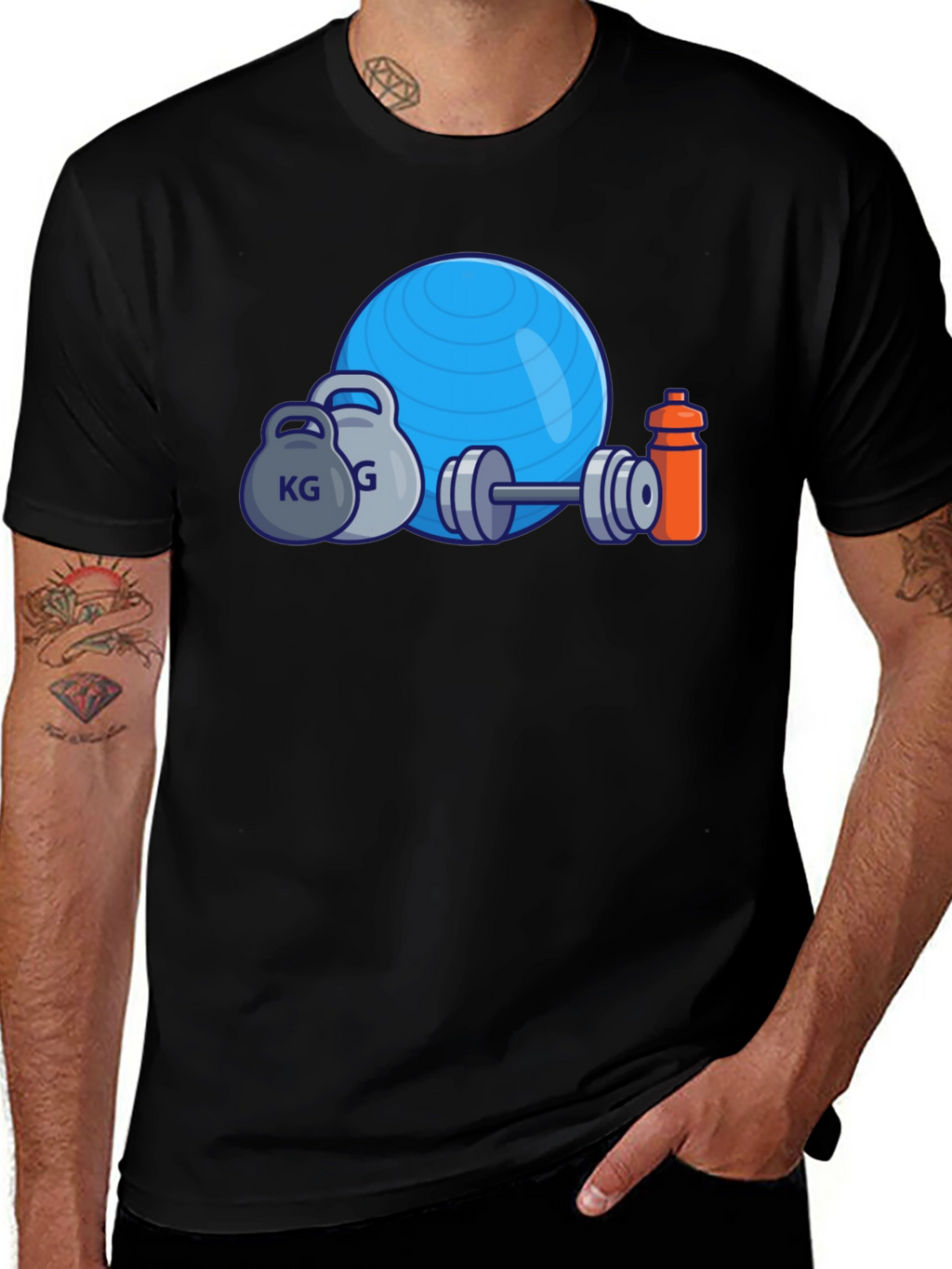 Workout Graphic T-Shirt - Fitness Design