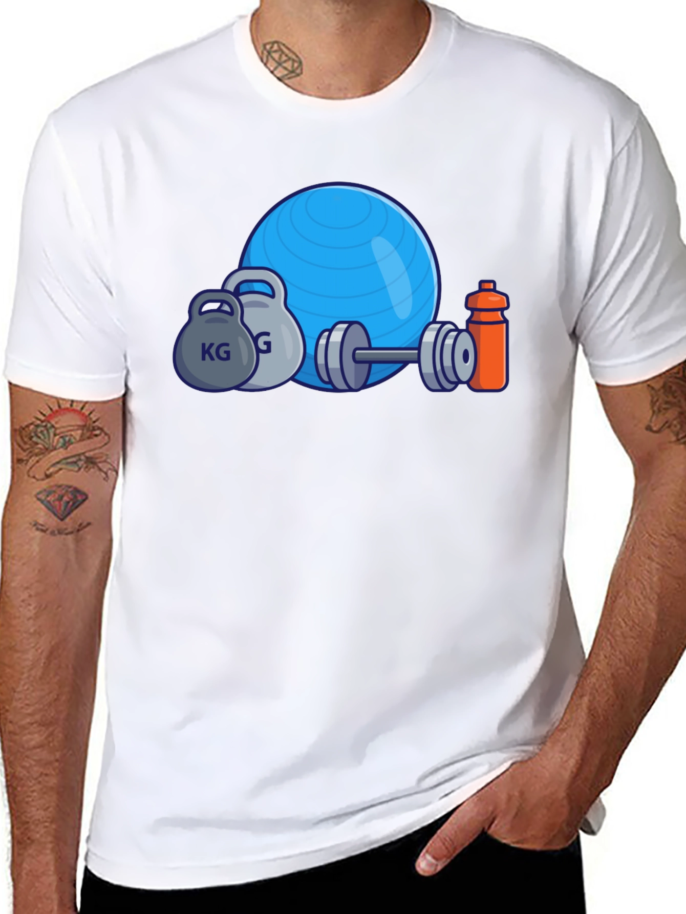 Workout Graphic T-Shirt - Fitness Design
