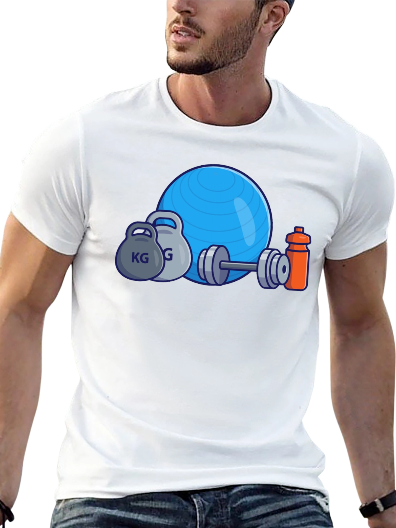 Workout Graphic T-Shirt - Fitness Design